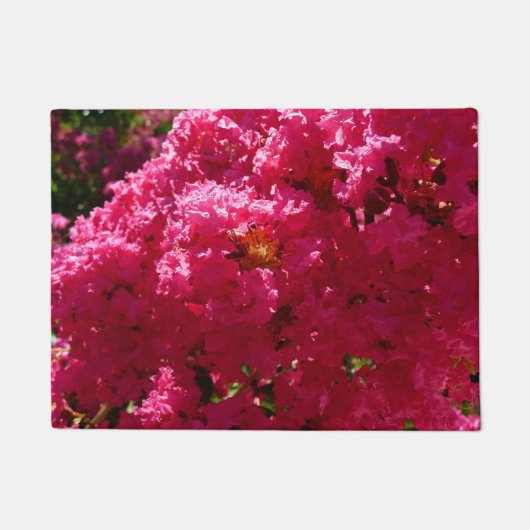 Crepe Myrtle Tree Magenta Floral Fußmatte (Vorderseite)