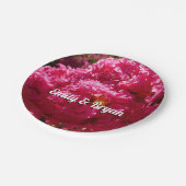 Crepe Myrtle Tree Magenta Floral Pappteller (Schrägansicht)