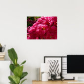 Crepe Myrtle Tree Magenta Floral Poster (Heimbüro)