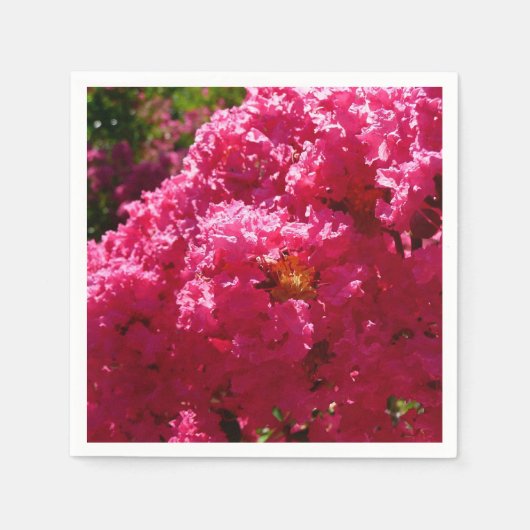 Crepe Myrtle Tree Magenta Floral Serviette (Vorderseite)
