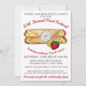 Crêpe Pancake France Französisch Food Festival Cre Einladung (Vorderseite)