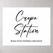 Crepe-Station Hochzeitszeichen Poster (Vorne)