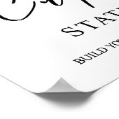 Crepe Station Wedding Sign Poster (Ecke)