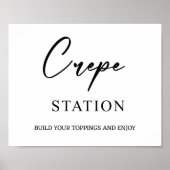 Crepe Station Wedding Sign Poster (Vorne)