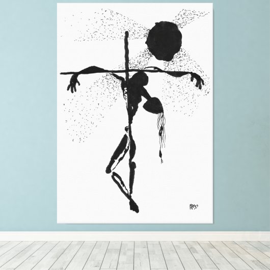 Crepúsculo - Dibujo a tinta Y quisieron los infame Leinwanddruck (Insitu (Holzboden))