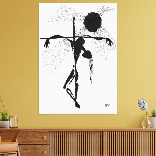 Crepúsculo - Dibujo a tinta Y quisieron los infame Leinwanddruck (Insitu (Wohnzimmer))