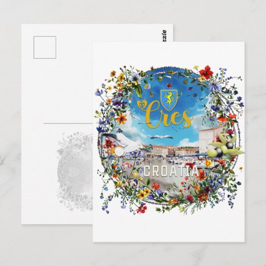 Cres  postkarte (Vorne/Hinten)