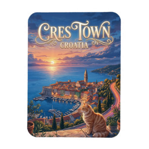 Cres Stadt, Cres, Kroatien Kroatien Magnet