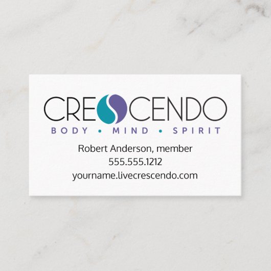 Crescendo-Mitglied Visitenkarte (Vorderseite)