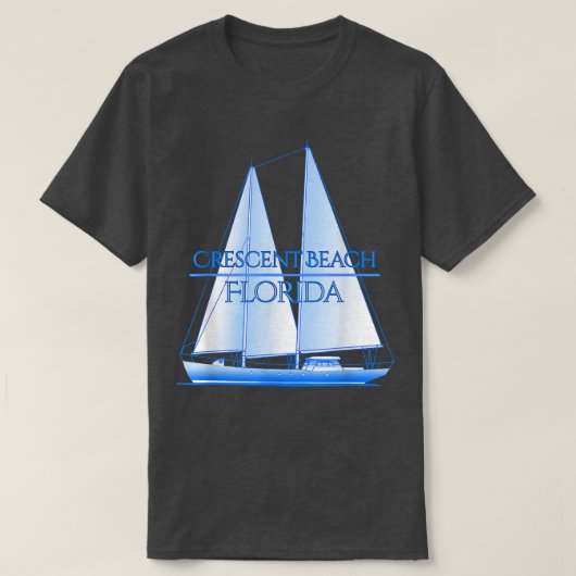 Crescent Beach Florida Küste Nautical Sailing Sail T-Shirt (Design vorne)