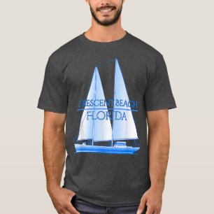 Crescent Beach Florida Küste Nautical Sailing Sail T-Shirt