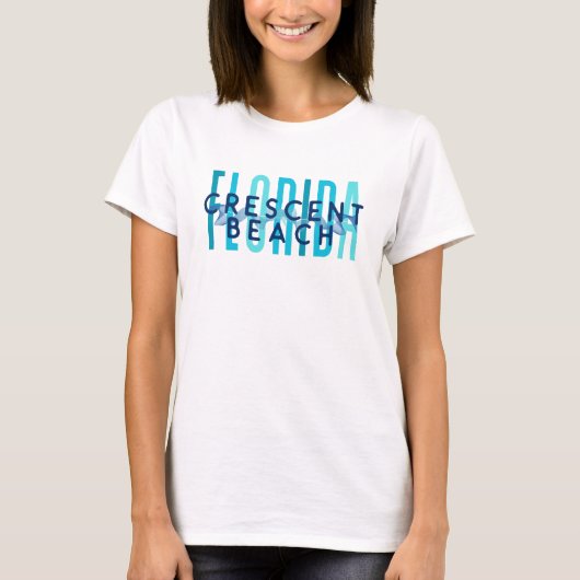 Crescent Beach Florida (Ocean Waves) T-Shirt (Vorderseite)