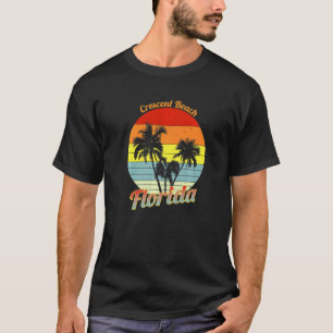 Crescent Beach Florida Retro Tropische Palmen V T-Shirt