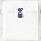 Crescent Bearfox Runder Aufkleber (Tasche)