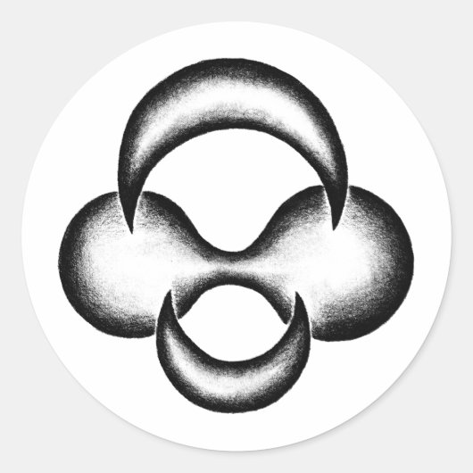 Crescent Birth Runder Aufkleber (Vorderseite)