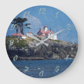 Crescent City, CA Lighthouse Große Wanduhr (Vorderseite)