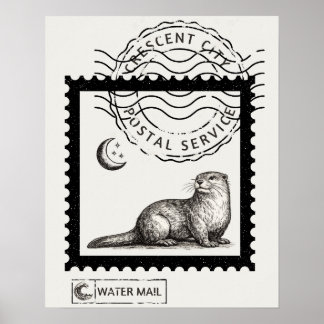 Crescent City Otter Kunst Druck Poster