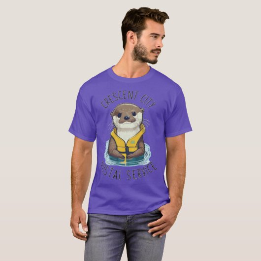 Crescent City Postal Service Otter retro T-Shirt (Vorne ganz)