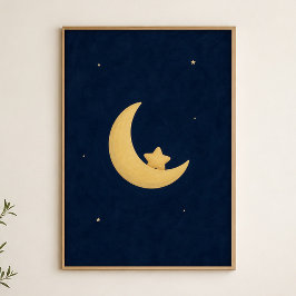 Crescent Cradle Aquarell Himmelskunst Poster