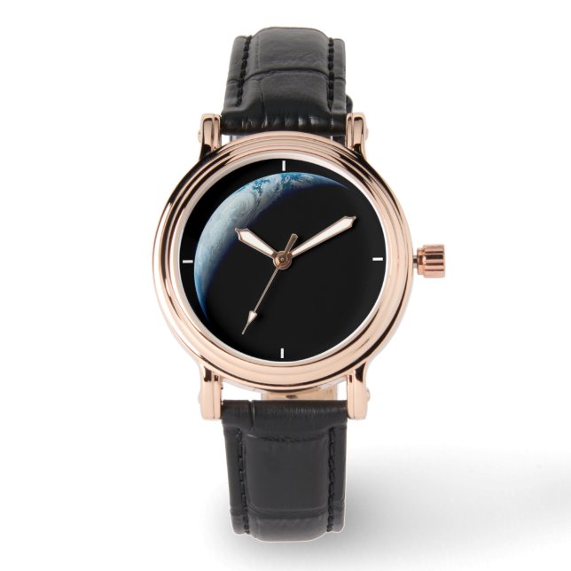 Crescent Earth wurde von der Apollo 4 Mission über Armbanduhr (Vorderseite)