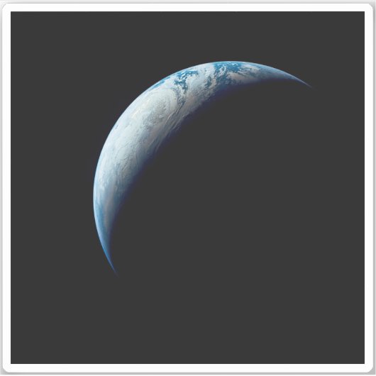 Crescent Earth wurde von der Apollo 4 Mission über Aufkleber (Vorderseite)