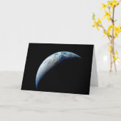 Crescent Earth wurde von der Apollo 4 Mission über Karte (Gelbe Blume)