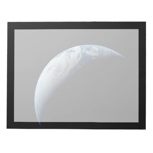 Crescent Earth wurde von der Apollo 4 Mission über Notizblock (Vorderseite)