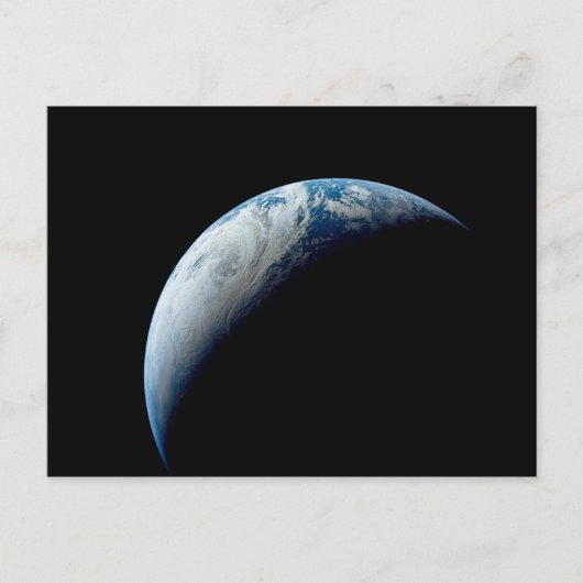 Crescent Earth wurde von der Apollo 4 Mission über Postkarte (Vorderseite)