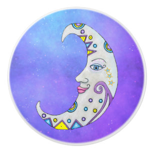 Crescent Fantasy Moon Farbenfrohe Dekorationen Lil Keramikknauf