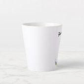 Crescent farbenfroher Mond Hübsches Gesicht Blaue Milchtasse (Vorderseite)