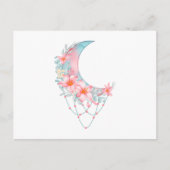 Crescent Floral Moon Postkarte (Vorderseite)