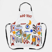 Crescent Formen Cartoon Design fügen Text, Schürze (Vorderseite)