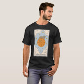 Crescent Fortune Wheel Cat Tarot Card Witchy Gothi T-Shirt (Vorne ganz)
