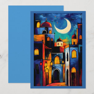 Crescent Glow   Ramadan Geometric Mosques Einladung