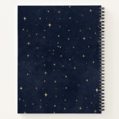 Crescent Gold Moon Monogram Notebook Notizblock (Rückseite)