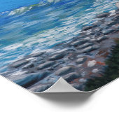 Crescent Head Beach Seascape Malerei Poster (Ecke)