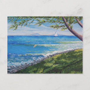 Crescent Head Beach Seascape Malerei Postkarte