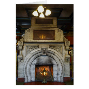 Crescent Hotel Fireplace Grußkarte