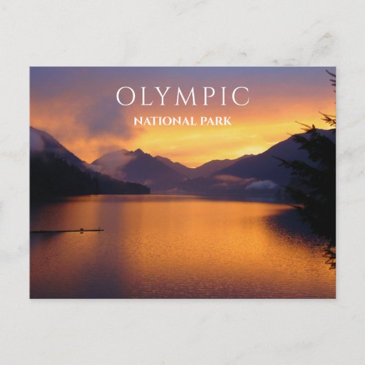 Crescent Lake, Sunset, Olympic National Park, WA Postkarte (Vorderseite)