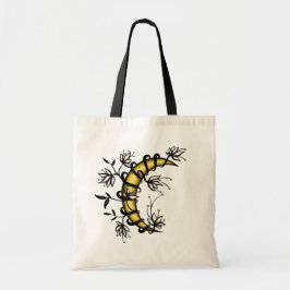 Crescent Mond in Blume ummantelt Tattoo-Stil Tragetasche
