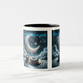 Crescent Mond und funkelnde Sterne Tasse (Mittel)