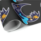 Crescent Moon Adventure Camping Geschenkpapier (Rolleneckpunkt)