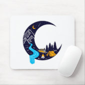 Crescent Moon Adventure Camping Mousepad (Mit Mouse)