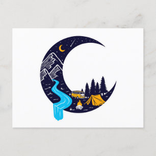 Crescent Moon Adventure Camping Postkarte