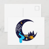 Crescent Moon Adventure Camping Postkarte (Vorne/Hinten)