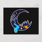 Crescent Moon Adventure Camping Postkarte (Vorderseite)