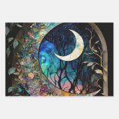 Crescent Moon Alcohol Tinte Geschenkpapier Set (Vorderseite)