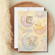 Crescent Moon Baby-Tiere Baby Shower neues Baby