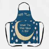 Crescent Moon Cartoon Design hinzufügen Text, Schü Schürze (Vorderseite)