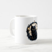 Crescent Moon Cat Kaffeetasse (Vorderseite Links)